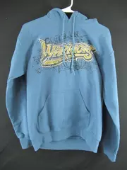 Gildan Women's Small Heavy Blend Warriors Graphic Hoodie Dusty Blue