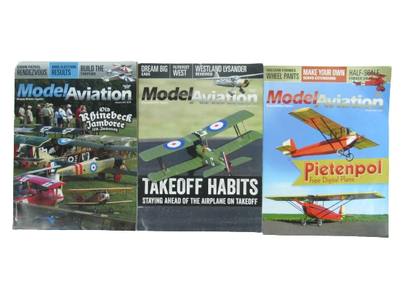 Lot of 3 Model Aviation Magazines 2017 Vol 43 Issues 1, 9 & 10