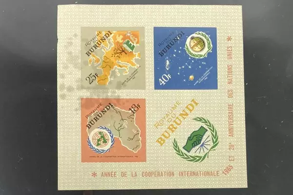 Lot of 6 MNH 1965 Burundi Stamps VF UN 20th Anniversary Collection