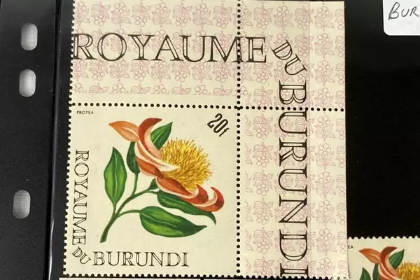 Lot of 18 MNH 1970s Burundi Stamps - Birds & Flowers F Plate Blocks