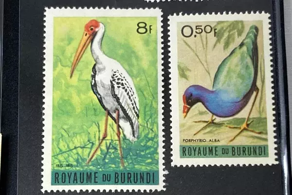 Lot of 18 MNH 1970s Burundi Stamps - Birds & Flowers F Plate Blocks