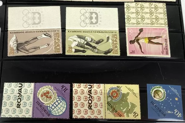 Lot of 15 MNH Burundi Stamps 1960s Tokyo Olympics & Independence VF