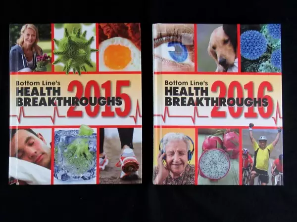Lot of 2 Bottom Line Health Breakthroughs 2015 & 2016 Books - Good Condition