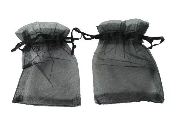 Lot of 2 Women's Black Fashion Bracelets with Floral Charms & Gift Bags