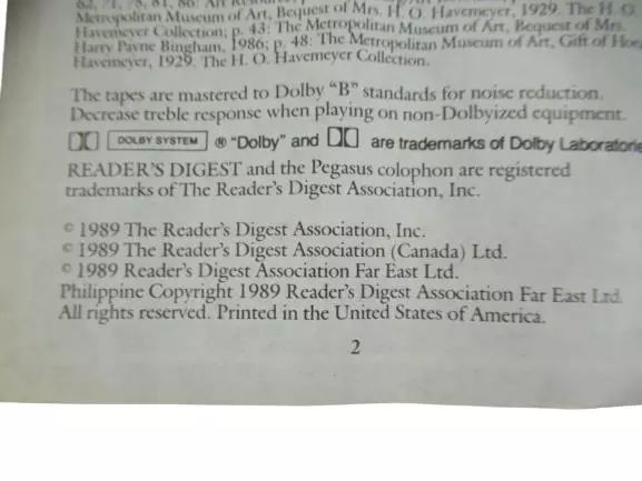 Vintage Reader's Digest "Classics for Joy" Music Program Notes Booklet 1989