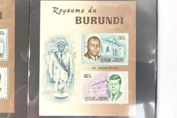Lot of 9 Vintage 1965-66 Burundi Stamps MNH VF JFK Rwagasore Coin Stamp