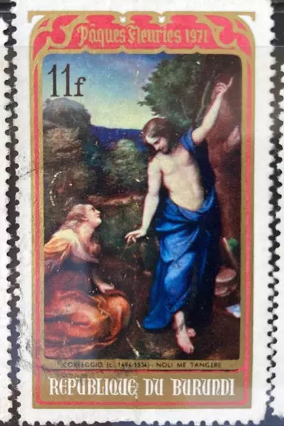 Lot of 27 Vintage Burundi Christmas Stamps 1960s-70s Jesus & Virgin Mary VF-F