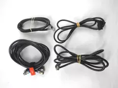 Lot of 5 Black Coaxial Cables Networking Connectors Untested As-Is