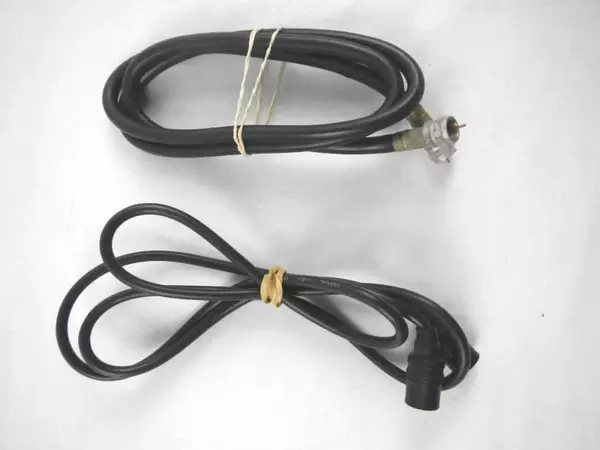 Lot of 5 Black Coaxial Cables Networking Connectors Untested As-Is