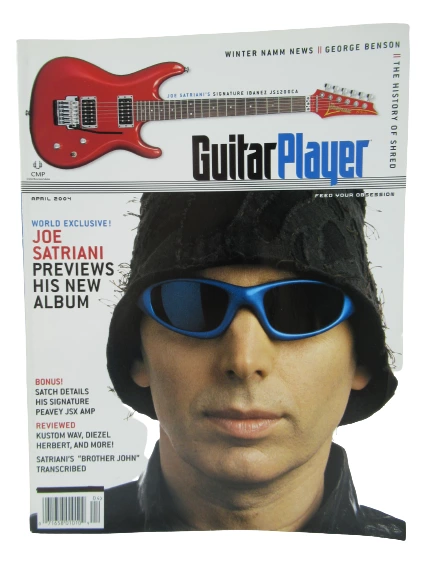 Guitar Player Magazine April 2004 Joe Satriani & George Benson Cover