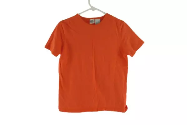 The Body Co Women's Orange Crop Top Shirt Size Small Short Sleeve Cotton