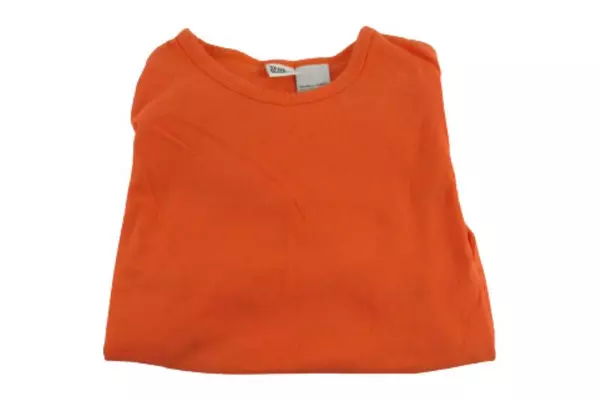 The Body Co Women's Orange Crop Top Shirt Size Small Short Sleeve Cotton