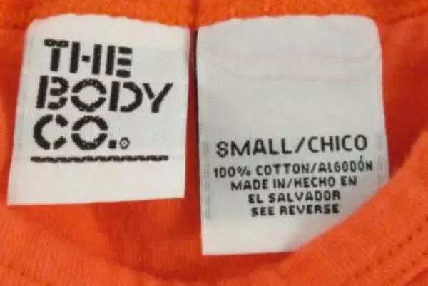 The Body Co Women's Orange Crop Top Shirt Size Small Short Sleeve Cotton