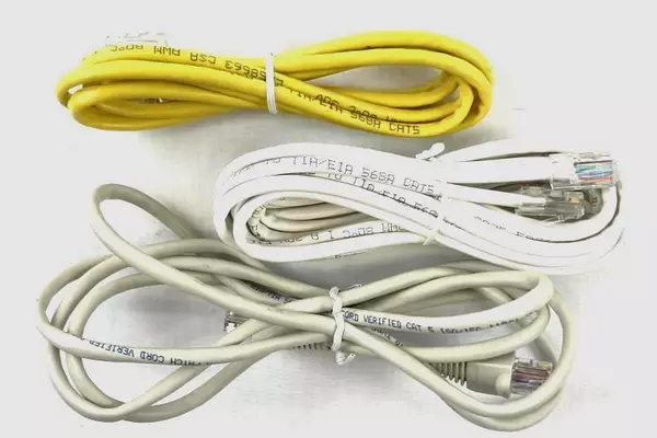 Lot of 8 Ethernet Cables CAT5 & Various Lengths Pre-Owned Networking