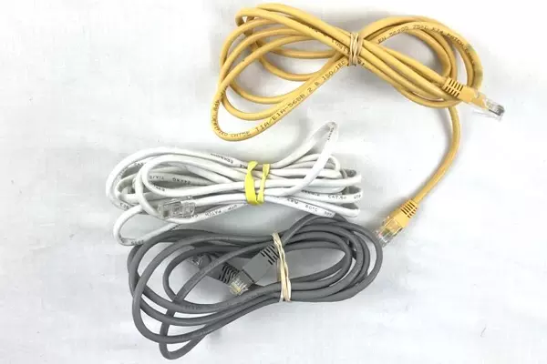 Lot of 8 Ethernet Cables CAT5 & Various Lengths Pre-Owned Networking