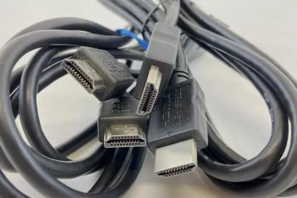 Lot of 2 DISH High Speed HDMI Cables 90" & 91" Black - Pre-Owned