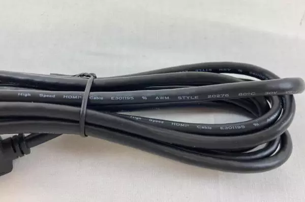 Lot of 2 DISH High Speed HDMI Cables 90" & 91" Black - Pre-Owned