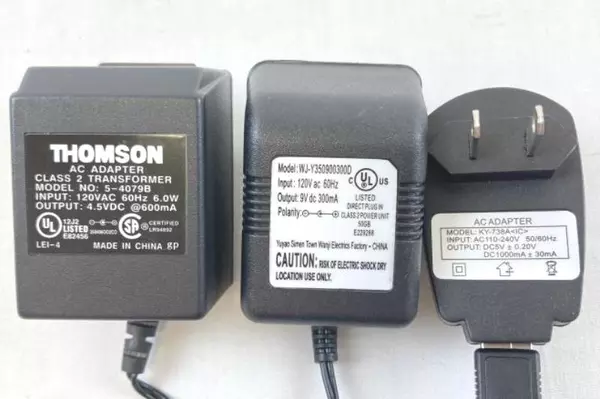 Lot of 6 Untested AC Adapters Chargers for Parts & Repairs - Various Brands