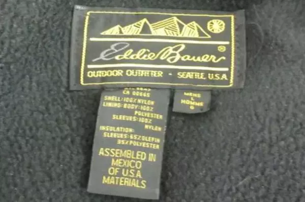 Eddie Bauer Men's Khaki Fleece Lined Jacket Coat Size L Good Condition