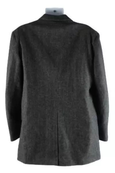 John Peel Men's Suit Jacket 42L Dark Gray Herringbone, Classic Fit