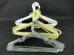Lot of 29 Standard Size Gray White Plastic Hangers for Shirts & Pants