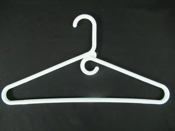 Lot of 29 Standard Size Gray White Plastic Hangers for Shirts & Pants