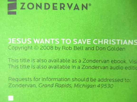 Jesus Wants To Save Christians by Rob Bell & Don Golden Hardcover 2008