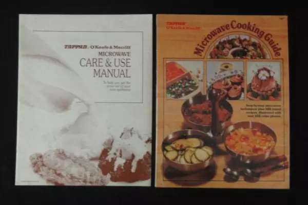 Lot of 2 Vintage Tappan Microwave Cooking Guides & Care Booklets