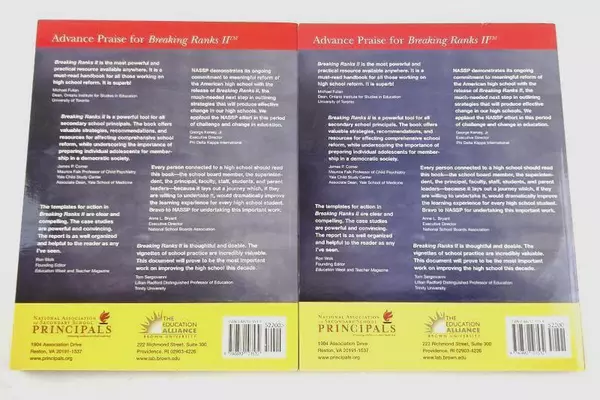 Lot of 2 Breaking Ranks II High School Reform Books Very Good Condition