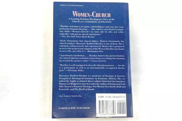 Women-Church: Theology & Practice by Rosemary Radford Ruether 1986 Edition