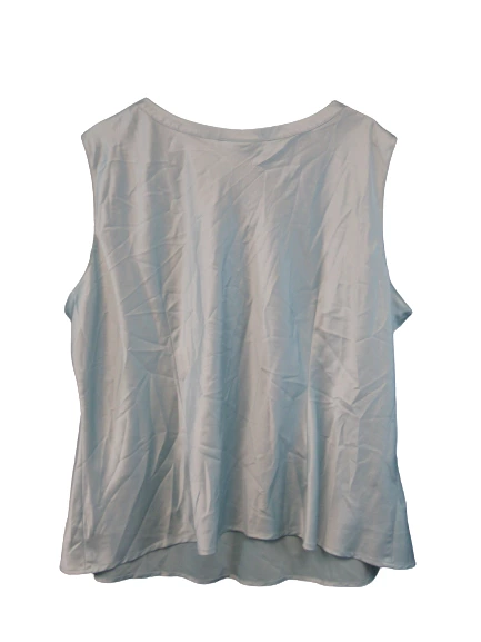 JM Collection Women's 22W Sleeveless Light Blue Blouse Top - Small Stain