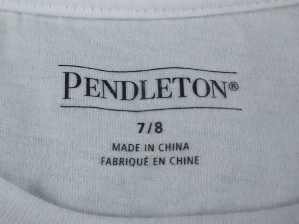 Pendleton OR Kids Tee Shirt Size 7/8 White Green Graphic Short Sleeve T-Shirt