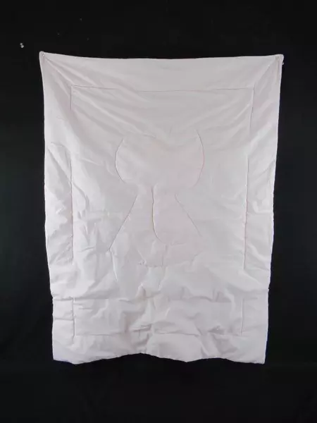 Vintage Sun Bonnet Sue Baby Blanket Pink Floral Appliqued Knit Fabric