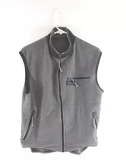 Vintage B Wear Action Products Gray Vest Men's M Full Zip Pockets Collared