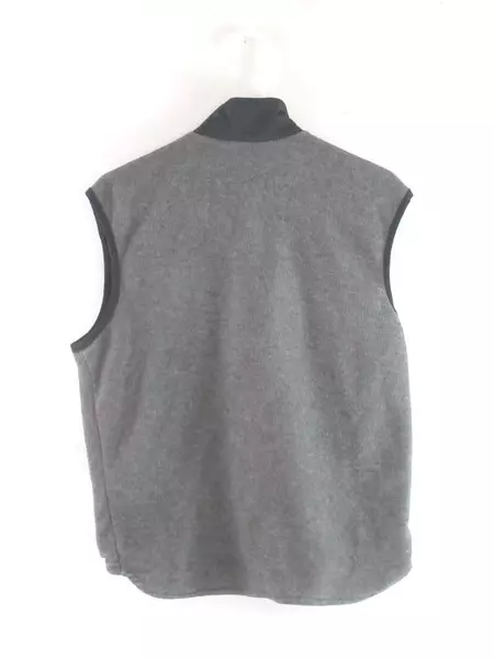 Vintage B Wear Action Products Gray Vest Men's M Full Zip Pockets Collared