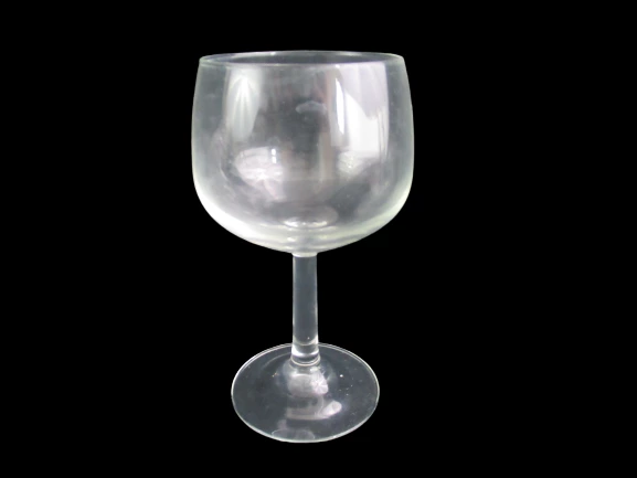 Lot of 3 Clear Crystal Wine Glasses 7.5" Tall Goblets 