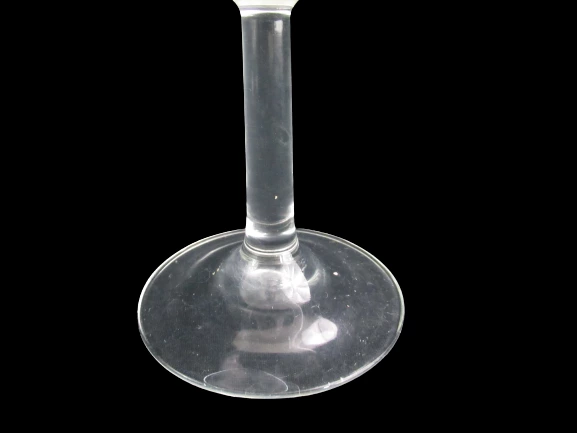 Lot of 3 Clear Crystal Wine Glasses 7.5" Tall Goblets 