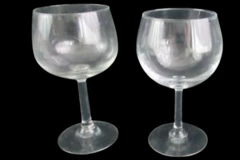 Lot of 2 Pre-Owned 7.5" Clear Crystal Chardonnay Wine Glasses