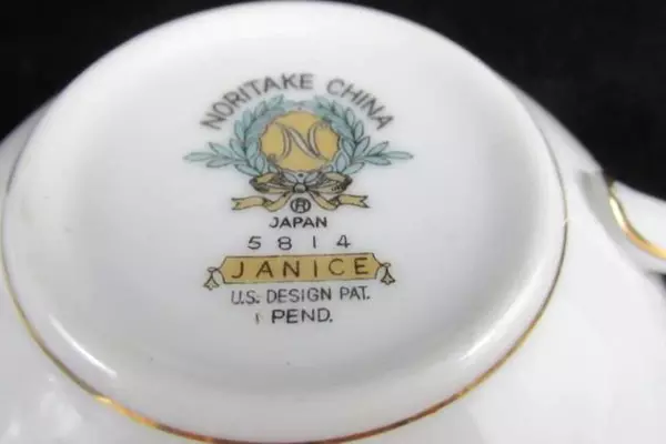 Vtg Noritake Janice 5814 Cup and Saucer Made Japan Gray Gold Floral Replacement