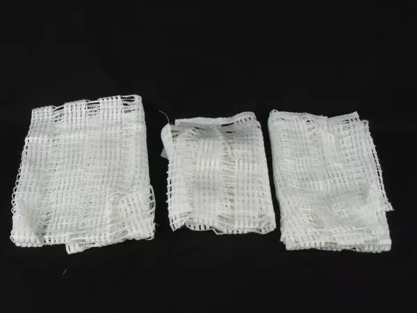 Lot of 3 White Woven Fabric Curtain Remnants for DIY Craft Projects