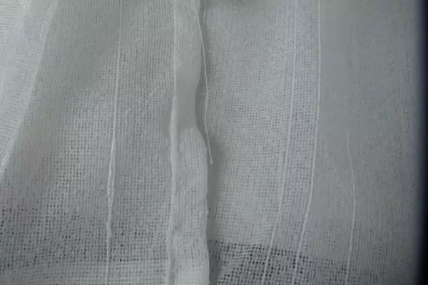 Lot of Sheer Stripe White Curtain Fabric Remnant 100% Polyester 216" Crafts