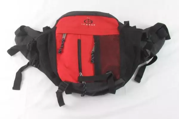 Ingear Cycling Bag Red & Black, 4 Pockets, Adjustable Waist Strap, Good Cond.