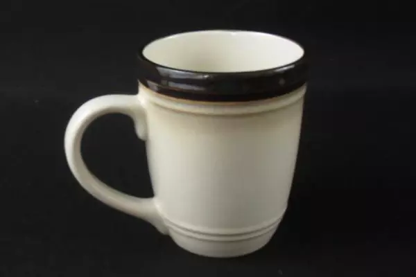 Set of 4 Gourmet Basics 10oz Coffee Mugs Bailey Brown Dishwasher Microwave Safe