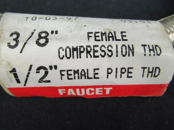 Fluidmaster B1F12 12" Faucet Connector 3/8" x 1/2" Stainless Steel