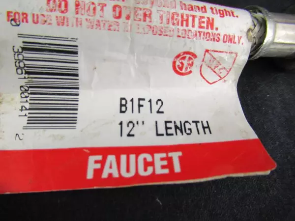 Fluidmaster B1F12 12" Faucet Connector 3/8" x 1/2" Stainless Steel