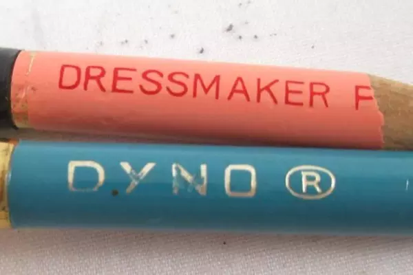 Lot of 2 Vintage Dyno Dressmaker Pencils with Brush Ends for Sewing & Crafting