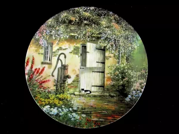 W.S. George 1989 "The Old Hand Pump" Collector Plate w/ COA by Maurice Harvey