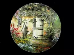 W.S. George 1989 "The Old Hand Pump" Collector Plate w/ COA by Maurice Harvey