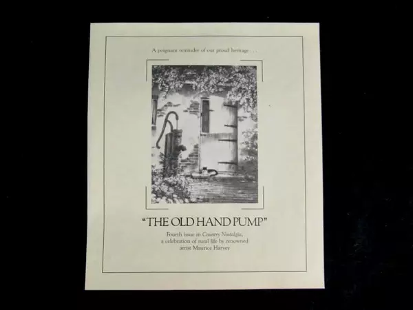 W.S. George 1989 "The Old Hand Pump" Collector Plate w/ COA by Maurice Harvey