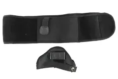 Black Belly Band Concealed Carry Belt with Universal Holster Size Fits Most